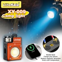 LiitoKala XY-009 3500LM Lampa kempingowa, ładowalna latarka LED, wodoodporność IPX4, podstawa magnetyczna, czerwone światło, przenośna lampa zewnętrzna L