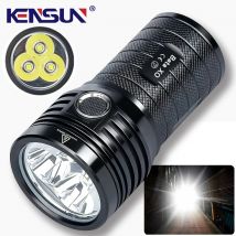 Leistungsstarke 3 * XHP90 LED Taschenlampe Hohe Lumen USB Aufladbare Taktische Taschenlampe Sicherheit Lock Hand Laterne Für Camping Wandern Angeln