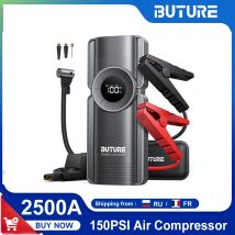 Buture 4 In 1150PSI Pompa Compressore D'aria Salto di Avviamento 20000mAh Power Bank 2500A Dispositivo di Avviamento 15V Digitale Gonfiatore di Pneumatici