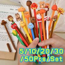 5-50Pcs Creative Cartoon Neutral Pen Writing Gel Pen Cute Styling Signature Pen Thanksgiving Gifts for School Office