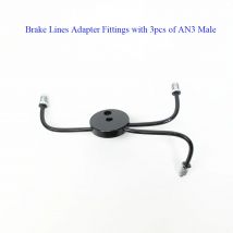 Raccordi a t adattatore linea freno con AN3 maschio per Harley Touring ELECTRA GLIDE senza ABS Dyna 1987-2020