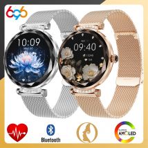 Smartwatch für Damen, 1,19 Zoll, AMOLED-Bildschirm, Bluetooth-Anruf, IP68, wasserdicht, modisch, für Damen, Sport, Fitness, Herzfrequenz, Gesundheit, Smartwatch