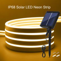 Strisce luminose al neon solari a LED 24V 2835 120LED/M Luci flessibili Impermeabile IP68 Bianco caldo 1-10m Striscia LED per la decorazione del giardino