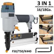 Air Nailer Carpenter strumento pneumatico per unghie T50 F50 440K 16Ga/18Ga Air Brads Nailer regolazione della profondità del chiodo ergonomico e leggero