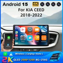 Android 15 Radio Samochodowe Carplay+Auto Do Kia Ceed 3 CD 2018 2019 2020 2021 2022 Nawigacja GPS Multimedia Odtwarzacz Wideo Stereo WiFi