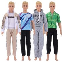 Kawaii 4 Artikel/Los Mode Ken Puppe Anzüge Kinder Spielzeug Kleidung Zubehör Für Junge Freund Ken DIY Dressing Geburtstagsgeschenk