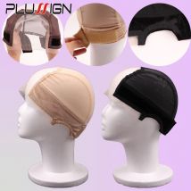 Atmungsaktive braune Griff Stirnband Perücke Kappe mit Spitze vorne für die Herstellung von Perücken 1 Stück 4*5 Spitze Perücke Kappe mit Samt Perücke Griff band und Velcr