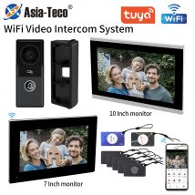 Wifi Tuya Video Intercom 1080P Video Türklingel HD Kamera Bewegungserkennung 7/10 zoll Touch Monitor one-key App Entsperren für Wohnung