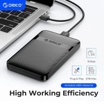 Obudowa HDD ORICO 2,5 cala SATA do USB3.0/Type-C Obudowa HDD 6 Gb/s Max USB-C Zewnętrzna obudowa SATA HDD obsługuje Auto-Sleep