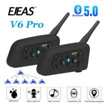 EJEAS V6PRO Motorrad Bluetooth 850 mAh Helm Headset Intercom MOTO Communicator 1200 m Interphone für 6 Fahrer