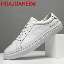 Scarpe da ginnastica da uomo Scarpe da esterno casual in vera pelle Calzature di marca di lusso traspiranti antiscivolo Scarpe bianche fatte a mano di alta qualità da uomo