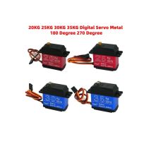 Waterproof 20KG 25KG 30KG 35KG Servo 180 Degree 270 Degree Large Torque Digital Servo Metal Gears 25T Servo Arm For RC Car Truck