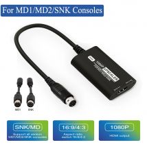 RGBS Upscaler Convweter For SEGA MD1 MD2 SNK Game Console 1080P HDMI Upscaler Adapter Converter With 16:9 4:3 Ratio Switch