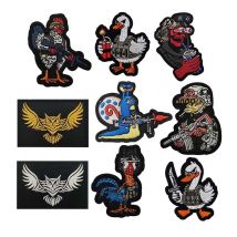 Hochfliegende Eule, Hahn, Ente, Schnecke, taktisches Moral-Emblem, Kleidung, Applikation, Stickerei-Patches, Tier-Militär-Abzeichen für Rucksack, Hut
