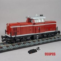 MOC-157220 klassische Baustein Diesel lokomotive br v 100 angetrieben Motor Modell Ziegel Montage Spielzeug Kinder Sammlung Geschenke