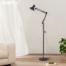 MARPOU Lampada da terra a LED per soggiorno Lampada da terra regolabile Luce dimmerabile per interni Camera da letto Lampada da lettura in piedi Decorazione per ufficio