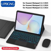 Custodia con tastiera touch retroilluminata per Huawei MatePad 11.5 2025 Cover per tastiera mouse wireless Bluetooth per custodia Huawei MatePad 11.5