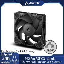 ARCTIC P12 pro PST CO 120mm Case Fan Dual Ball Bearing PWM Sharing Technology (PST) for Continuous Operation 400-3000 Rpm