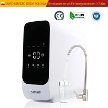 Sistema de Ósmosis Inversa sin Tanque OSWNKW de 600 GPD de Alto Flujo, Reduce TDS, Relación de Drenaje 1:2, Mineralizado, Luz UV, Purificador de Agua Compacto Bajo Fregadero