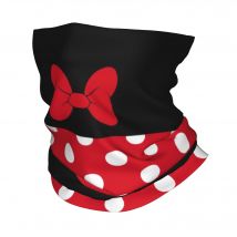 Benutzerdefinierte Minnie Mouse Cartoon Polkadot Anime Bandana Winter Halswärmer Winddichter Wickel-Gesichtsschal zum Wandern Gamaschen-Stirnband
