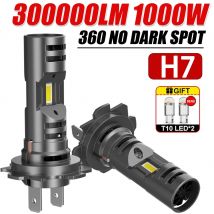 H7 Reflektory samochodowe Led Lights For Car CSP Headlight Bulb 6000K White Day Running Automobile Lamp Podwójne wentylatory chłodzące Plug&Play