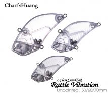 Chan'shuang 20pcs unbemalte Rohlinge Köder 50/60/70mm Rassel sinkende Vibration lipless Kurbel köder handgemachte künstliche Angel köder