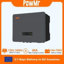 VDE PowMr 12KW 20KW Inverter trifase 48V 220V Inverter solare ibrido sulla rete Dual MPPT Trackers IP65 Impermeabile con BMS WIFI
