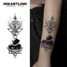 Temporäres Tattoo „The Tree Of Life“, hält bis 15 Tage, neue Technologie, magischer, wasserfester, semi-permanenter Aufkleber.