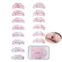 Lomansa 7 Paar C Curl Silikon-Wimperndauerwellen-Pads, klebrige Wimpernstangen, Schildheben, 3D-Wimpernzange, Zubehör, Make-up-Werkzeug