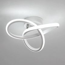 Plafoniera moderna a LED, lampada da soffitto in alluminio con foglia di trifoglio 22W 2200LM, luce interna bianca 6500K, per camera da letto, soggiorno, studio