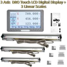 SDS200S 3 assi Touch LCD DRO SET Lettura digitale AC220V/110V con 3 pezzi 5um Righello ottico Encoder scala digitale lineare