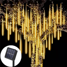 Luce solare a led per esterni, pioggia di meteoriti, luci a pioggia, decorazioni da giardino impermeabili, ghirlanda stradale per esterni, decorazione natalizia di Capodanno