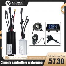 Controller per onde sinusoidali a 3 modalità E-Bike 17A26A30A Controller brushless per motore elettrico per bicicletta 250W-1000W con display LCD