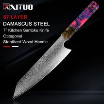 Xituo damaskus kochmesser 8 zoll japanisches küchenmesser scharfes gyuto scheiben beil santoku
