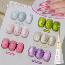 XEIJAYI10ml Romantic Moments Cat Eye Nail Gel Polish, Semi Permanent Nail Art Soaking UV LED Nail Salon DIY Nail Salon Gel