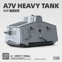 1:35 Heavy Armored Vehicle Building Set, A7V Tank Model 920 PCS for Adult & Teen Hobbyists, Unique Military History Gift
