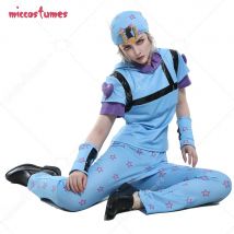 Miccostumes Women's Blue Hooded Full Set Cosplay Costume with Hat Halloween Cosplay Costume