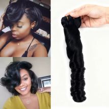 45g Bouncy Curly Bundles Brazilian Remy 100% Human Hair Extensions Natural Black Double Weft Virgin Hair Spiral Spring Coil