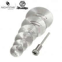 7 Stück Mini HSS Kreissägeblatt Drehwerkzeug für Dremel Metallschneider Elektrowerkzeug Holz Trennscheiben Bohrer Set