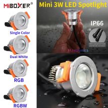Miboxer 3W Mini wasserdichter LED-Strahler 12V Einzelfarbe/Doppelweiß/RGB/RGBW 2,4G Fernbedienung IP66 LED-Downlight dimmbar