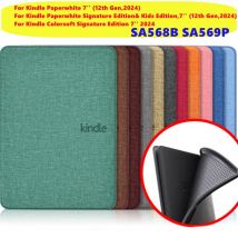 Silikonrückseite für Amazon Kindle Paperwhite 2024, 12. Generation, 7 Zoll SA568B, Smat-Abdeckung für Kindle Colorsoft 7 Zoll EReader-Hülle