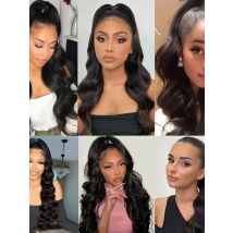 Body Wave Human Hair Drawstring Ponytail Clip In Brazilian Remy Hair Ponytail Natural Color Heat Resistant Pony Tail For Women