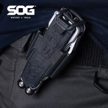 SOG Fodero per cintura in nylon resistente - Custodia compatta multiutensile con chiusura a scatto sicura, porta pinze EDC con clip posteriore per EDC