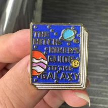 "The Hitch Hiker's Guide To The Galahy" Alphabet Book Starry Sky Brooch Backpack Perfect Gift for Christmas Valentine's Day