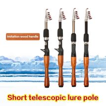 Canna da pesca telescopica con manico in sughero Canna da pesca portatile in fibra di carbonio Accessori per attrezzi Pesca da lancio all'aperto