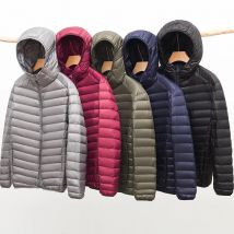 Herrenmode Kapuze solide leichte Daunen jacke 2021 Neuankömmlinge Männer kurze große Puffer jacken männliche lässige leichte Mäntel