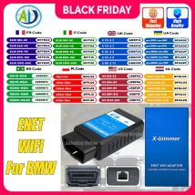 Adattatore WiFi OBD2 ENET per BMW ICOM Serie F/G Connettore di codifica Ethernet per BimmerCode,Bootmod3,xDelete,MHD ENET WIFI per BMW