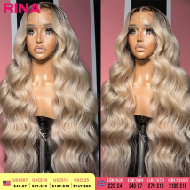13x6 Ombre Blonde With Root Colored Lace Front Wigs For Women Human Hair Body Wave Ombre Ash Blonde Lace Frontal Wig