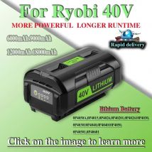 🚘 12,0 Ah 40 V Lithium-Ionen-Akku für kabellose Elektrowerkzeuge der Ryobi-Serie op4040 op4026 op4030 op4050 op4060a op40201 op40301
