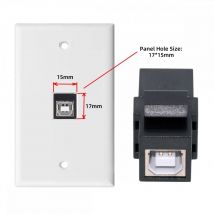 MDR Wall plate Panel Anschluss USB 2,0 eine Buchse zu Typ B Buchse USB Kabel verlängerung Keystone Jack Koppler Adapter